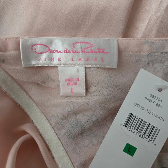 Oscar De La Renta Pink Label Delicate Touch Babydoll Slip Dress Size L Coquette - Picture 13 of 15
